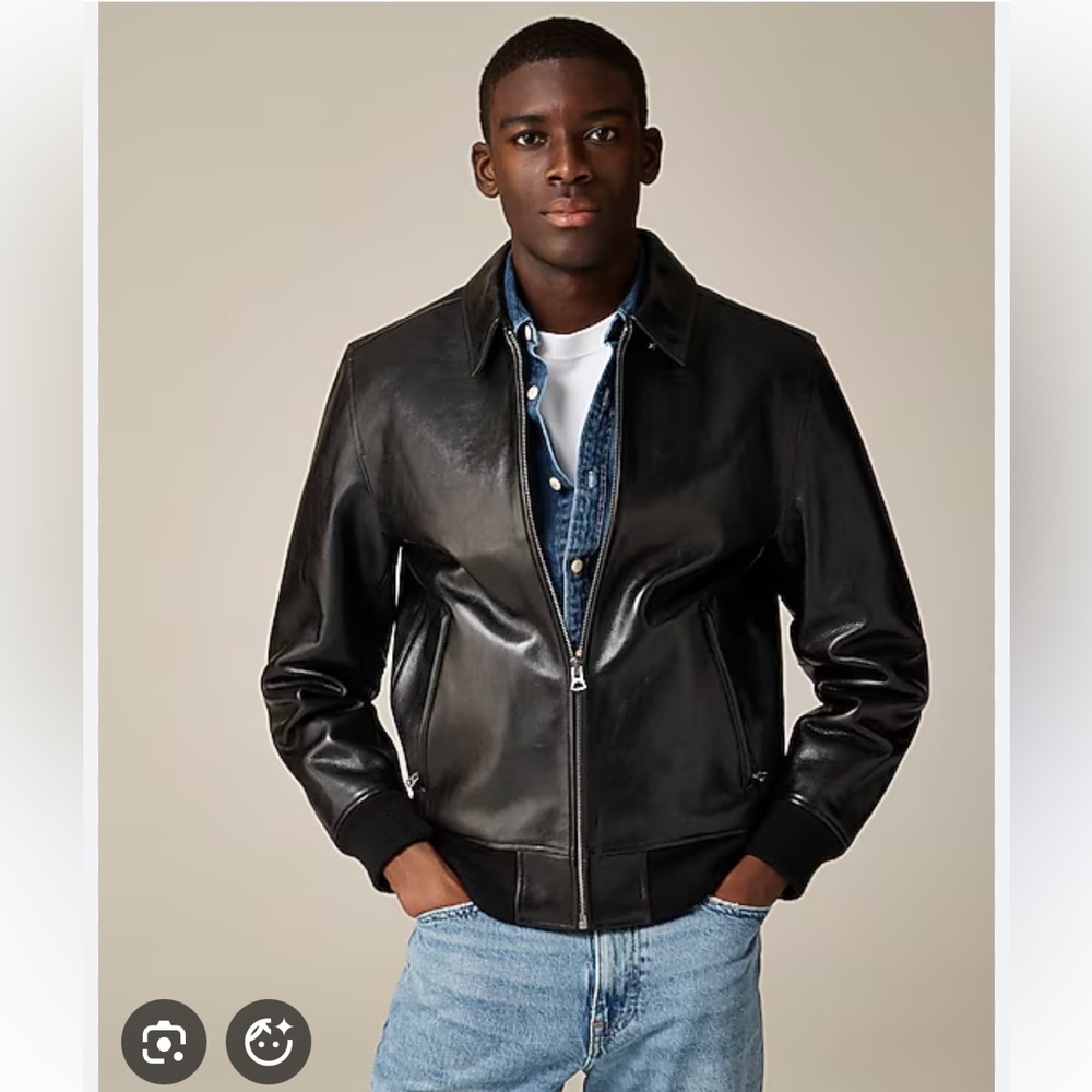 NWOT J.Crew Unisex Limited Edition Flight Jacket in Italian Leather